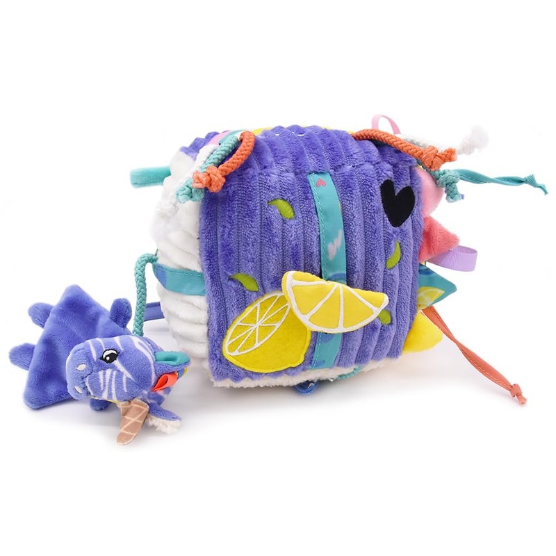 Les Déglingos - Kiprokos the Zebra Fabric Activity Cube -