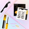 Richsky Magnetic Eyelashes, 3D Reusable Natural Magnetic Eyelashes Waterproof Set