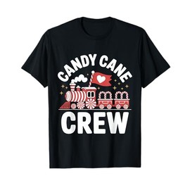 Candy Cane Crew Peppermint Train Men Women Kids Family T-Shirt