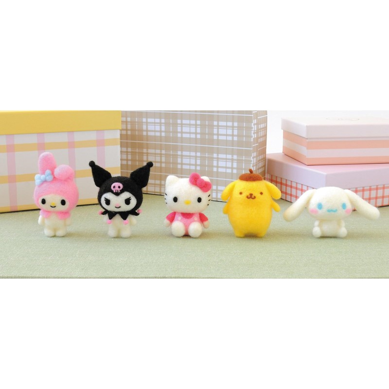 Hamanaka Wool Felt Kit Needle Felt for Creating Sanrio Characters