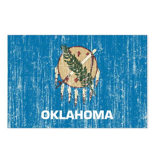 CafePress Oklahoma Flag Postcards (Package of 8), 6"x4" Printed Note