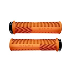 Peaty's Monarch Grips Bicycle Grips - Mushroom Bicycle Handlebar Grips, Ergonomic for Comfort, Bicycle and MTB Grips, Bicycle Handlebar Grips for Mountain Bike, Scooter - Thin 30-32 mm, Orange