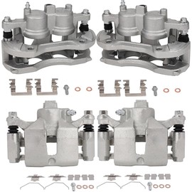 KILOAUTO Front-Rear Brake Calipers With Bracket Compatible with 2006-2010 For Chevy Impala 2006 2007 For Chevy Monte Carlo Brake Caliper Assembly 18B4988 18B4989 18B4644 18B4645