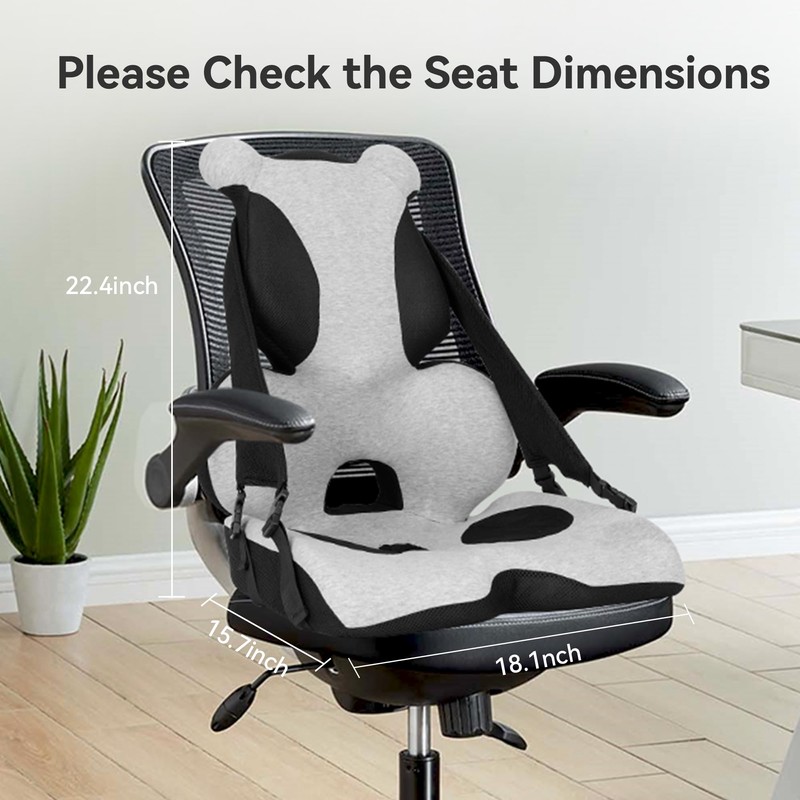 Memory Foam Lumbar Support Pillow, Car Seat Cushion, Office Chair