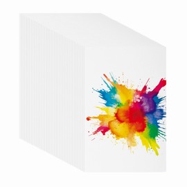 PATIKIL 128 hojas de papel de acuarela de algodón de 150 libras/300 g/m² de prensa fría para colorear papel de pintura artística acuarela dibujo artista, 4 x 6 pulgadas