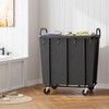 Large Laundry Cart with Wheels, 94.3 Gal. (357 L) Rolling