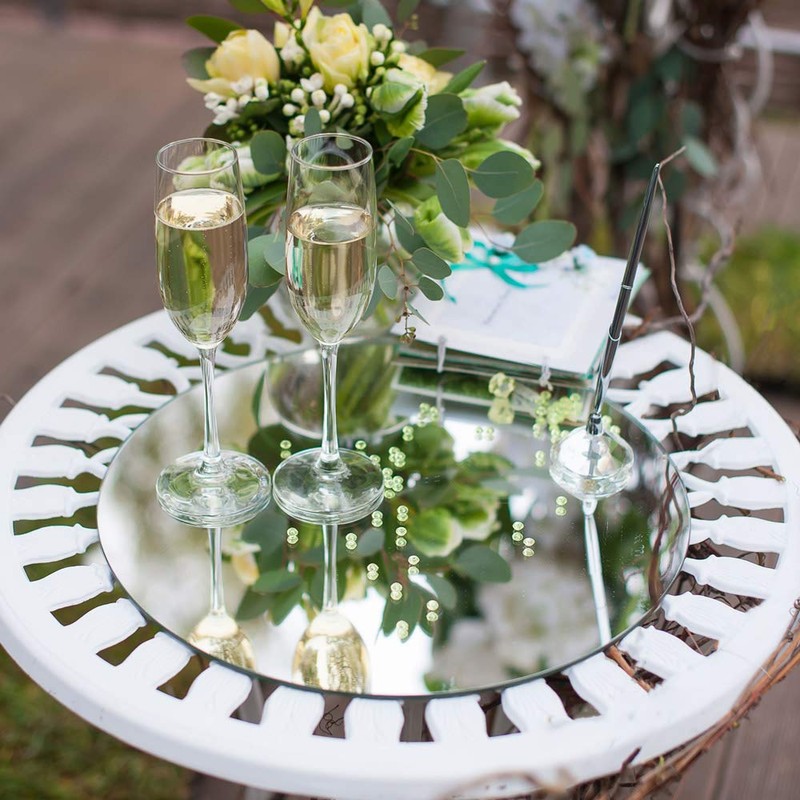 Dulles Glass 12" Round Mirror for Wall, Frameless Circle for