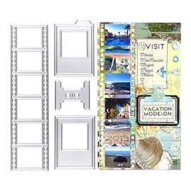 YKW Camera Film Cutting Dies Stencil Metal Template Molds, Embossing Tool Die Cuts for Card Making Album Paper Scrapbooking, DIY Etched Dies Craft Versatile and Durable Holiday and Special Occasion