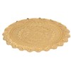 Turkish Tea Coffee Serving Tray Vintage Style Embossed Pattern Round