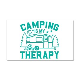 CafePress Camping is My Therapy Car Magnet, 20"x 12" Magnetic Door Display