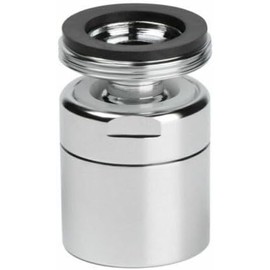 Adaptador de aireador de grifo de cocina giratorio de 360°, difusor de filtro de agua con acabado cromado de latón macizo para grifos de fregadero y baño, se adapta a rosca hembra de 22 mm o macho de
