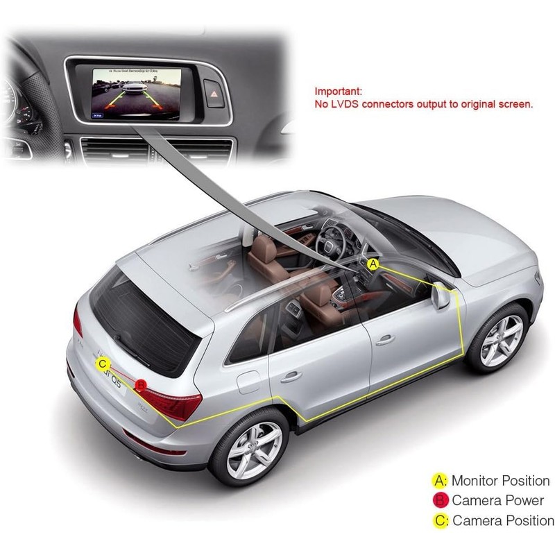 4 LED Night Vision: Car Reversing Camera Number Plate Light