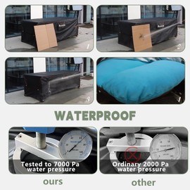 Patio Furniture Covers Waterproof, Square Outdoor dining Table Coffee Cover for winter , Heavy Duty patio table covers for outdoor furniture 49" L x 49" W x 28" H Black
