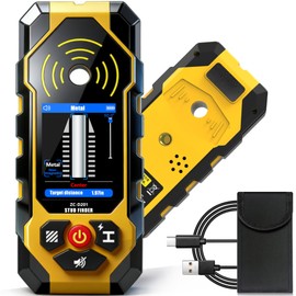 Stud Finder Wall Scanner 4 in1 Wall Stud Finder Multifunction Stud Detector Beam Finders for the Center Edge of Wood AC Wire Metal Studs Joist Pipe with HD LCD Display Smart Sensor Audio Alarm ZC-D201