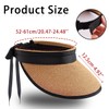 Eigso Sun Protection Straw Visor Hat Resienhut Ponytail Cap Beach