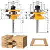 Exqutoo 3PCS 1/4" Shank Router Bit Set, Raised Panel Cabinet