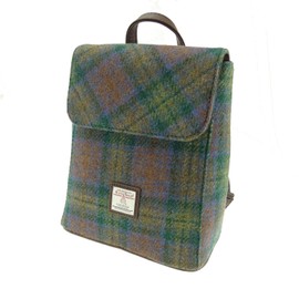 Glen Appin Genuine Scottish Harris Tweed Mini Backpack/Rucksack 'Tummel' in Skye Tartan - LB1213-COL94