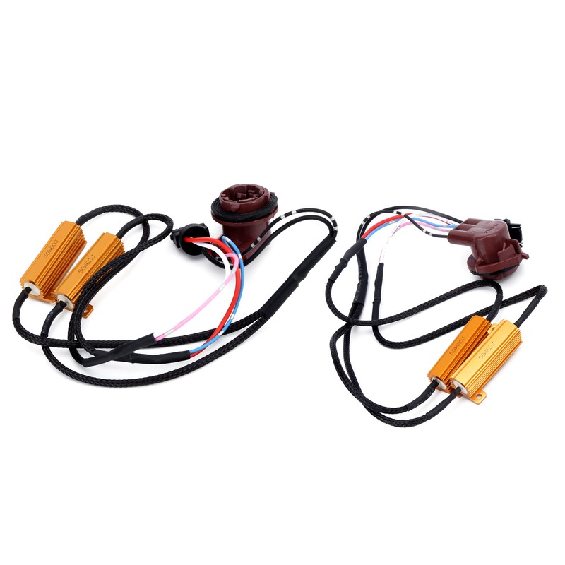 2pcs 3157A LED Decoder 50W Load Resistor Flash Error Free