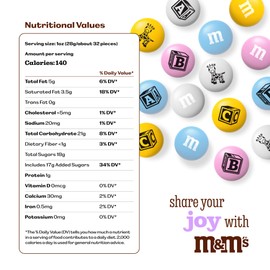 M&M'S WORLD New Baby Milk Chocolate Candy 2lb Bag with Assorted M&M'S for Showers Gender Reveal Parties and Newborn Gift Ideas