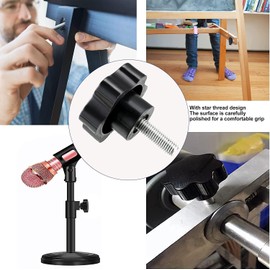 Boxonly Clamping Screw Knob for Lathe Machine Mechanical Equipment Instrument and Apparatus Industry Equipment Plum Hex Shaped Grips Metal Clamping Hand Star Knob M10 x 25mm 4pcs