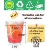 12 oz Clear Plastic Cups with Strawless-Sip-Lids, 25 Sets Disposable