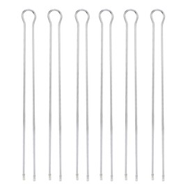 6 Unids Metal BBQ Parrilla Parrilla Tenedor Doble Fila Pincho Parrilla BBQ Set Picnic Exterior Camping Ooutdoor Accesorios de Cocina