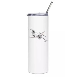 Mitsubishi MU-2 Marquise Stainless Steel Water Tumbler with straw - 20oz.