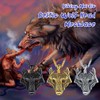 FaithHeart Nordic Viking Jewellery Mens Wolf Necklace Stainless Steel Fenrir