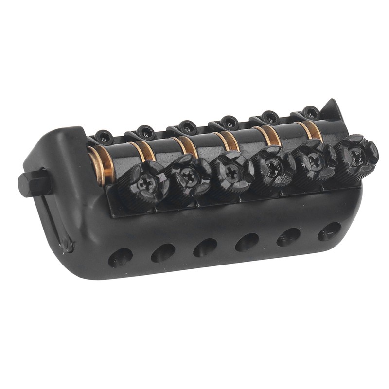 Headless Guitar Bridge Tailpiece 6 String Saddle with Worm Involved