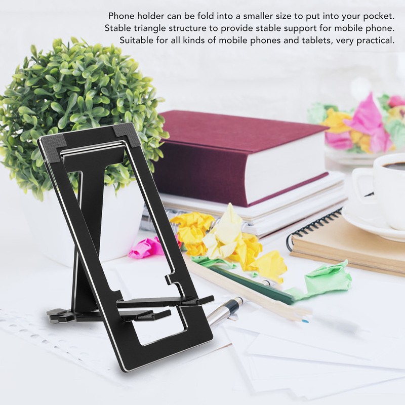 Phone Holder Folding Table Stand Aluminium Alloy Desktop Portable for