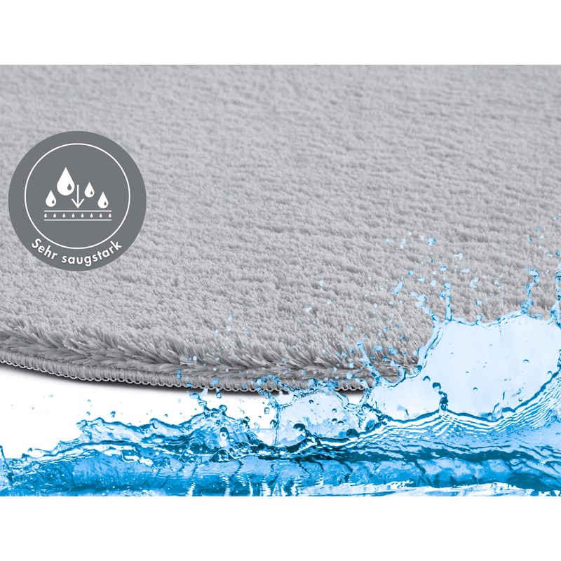 andiamo Arezzo Soft Bathroom Rug - Bath Mat Non-Slip Machine