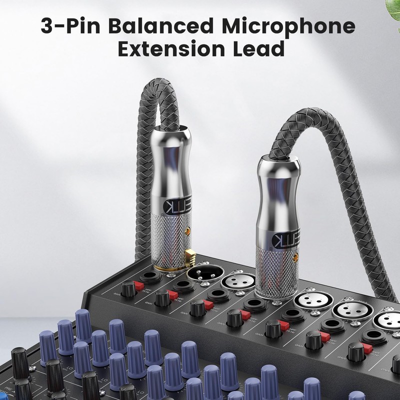 EMK XLR Microphone Cable, XLR Male to XLR Female 3