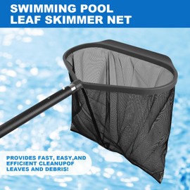 Pool Net Skimmer Heavy Duty, Swimming Pool Leaf Skimmer Net for Cleaning, Swimming Pool Leaf Skimmer Rake Net with Fine Mesh Fits All Standard Poles (Pole Not Included)