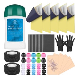 BAMTTOO Tattoo Skin Practice Kit Tattoo Transfer Paper Tattoo Stencil Gel Tattoo Transfer Gel Tattoo Practice Skins For Beginners And Artist Complete Set