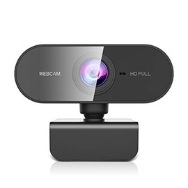 ZZCP Webcam con Microfono para PC,Camara Web para PC HD 1080P,Camara para Laptop Plug＆Play,Web CAM Win/Mac/Linux,Cámara para Computadora,para Videollamadas/Conferencias/Zoom/Skype/Facetime-Negro