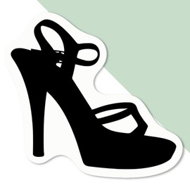 4 x Small 50mm 'High Heels' Permanent Sticker Decals for Cars/Windows/Bins/Walls etc (DW00095436)
