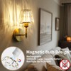 Battery Operated Crystal Wall Sconce Set of 2, Gold Rechargeable
