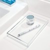 iDesign Clarity Plastic Towel Vanity Tray for Bathroom, Kitchen, Office,