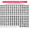 FILN 1Pcs 185 Symbols 22mm Stainless Momentary Pushbutton Switch 1NO