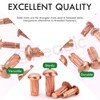 Keadic 170Pcs M2/M2.5/M3/M4 x 6/8/10mm Copper Brazier Head Solid Rivet