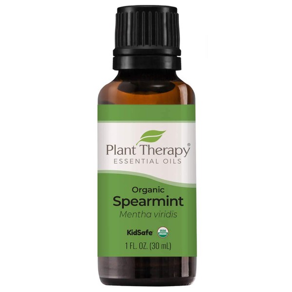 Plant Therapy USDA Certified Organic Spearmint Essential Oil 30 mL (1 oz) 100% Pure, Undiluted, Therapeutic Grade