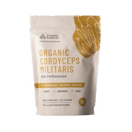 Evolution Botanicals Organic Cordyceps Militaris Mushroom Powder, 250G, Energy Boost, Endurance