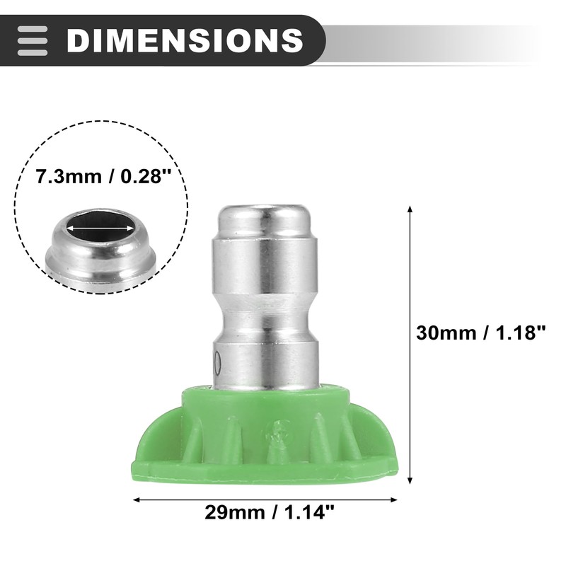 Motoforti Universal Washer Spray Nozzle Tips Quick Connector, Stainless Steel