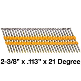 Jake Sales Collated 21 Degree Framing Nails (Plastic Strip) - 2-3/8" x .113 Small Box ~700 Nails