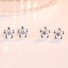 Zhang Trading White Gold Plated Peach Blossom Small Stud Earring