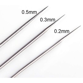 0.2mm 0.3mm 0.5mm Airbrush Nozzle Needle Cap Kit, Airbrush Replacement Parts for Model Spraying Painting Cleaning Repairing