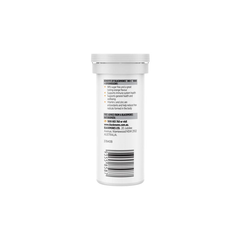 Blackmores Bio C 1000mg Echinacea + Zinc Vitamin C Effervescent
