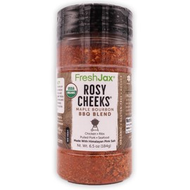 FreshJax Seasoning Spice Rosy Cheeks Organic Maple Bourbon BBQ Rub Blend, Large 6.5oz