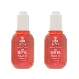 Sol Beauty Dry Body Oil Watermelon Scent, Helps Hydrate and Soften Skin, Vegan Friendly Light Moisturiser 2 x 45ml