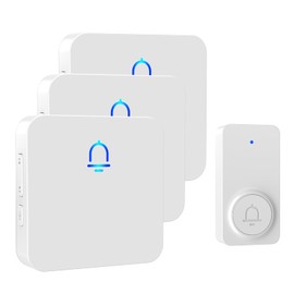 SECRUI Doorbell, Easy to Install Wireless Door Bell Kit, 1000ft Operating Range, 32 Melodies, 5 Adjustable Volumes, 3 Receivers+1 Button